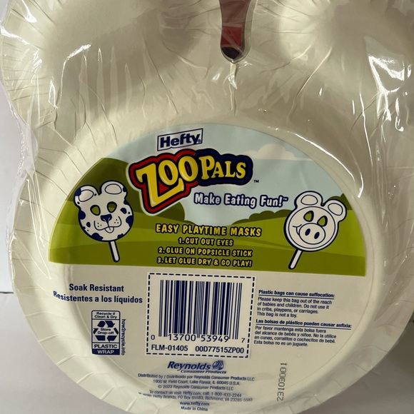 Hefty Zoo pals Zoopals party fishes serve ware New in package various designs - Picture 3 of 5